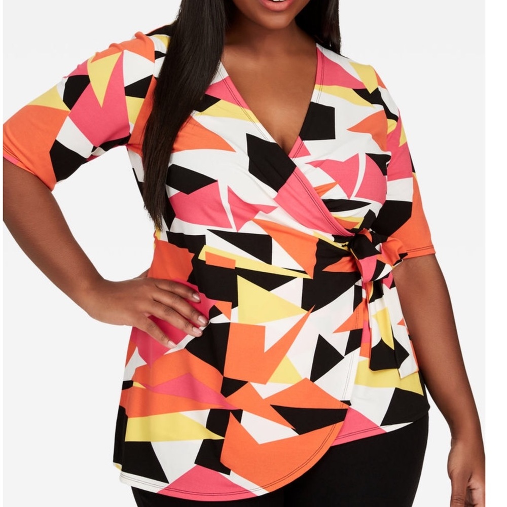 Ashley Stewart Wrap Top Sz 26/28 3x